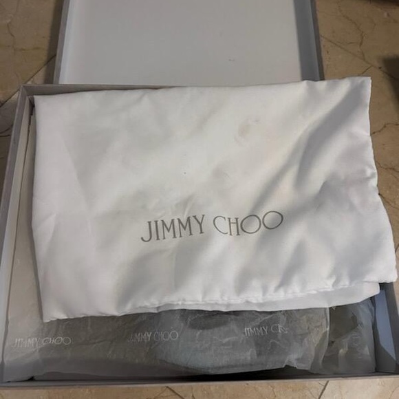 Jimmy Choo Women's Lang Glitter Leather Strappy High-Heel Sandals Size 39 - Picture 6 of 9